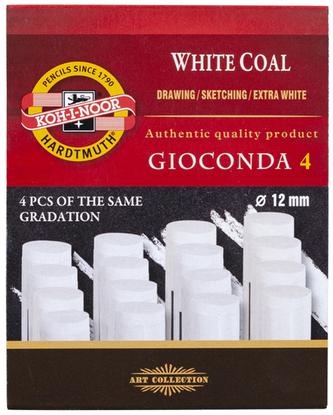 Węgiel prasowany biały 12mm 8692/3 4szt, Koh-I-NOOR