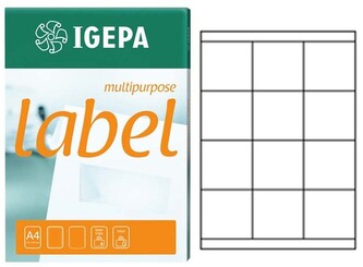 Etykiety 70x67.7mm 12x100ark. Igepa Label