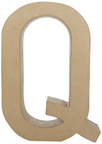 Litera fantazyjna "Q" z masy papierowej AC410, Decopatch