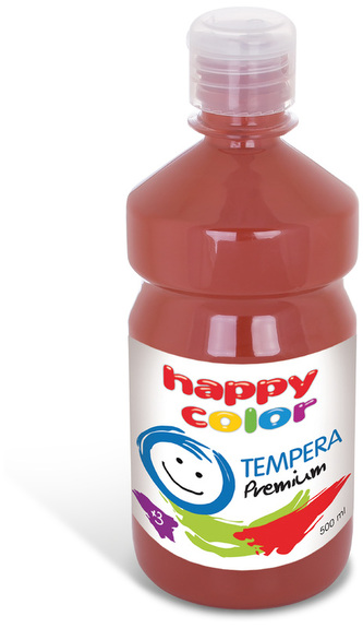 Farba tempera Premium 500ml ciemnobrązowy nr2, Happy Color