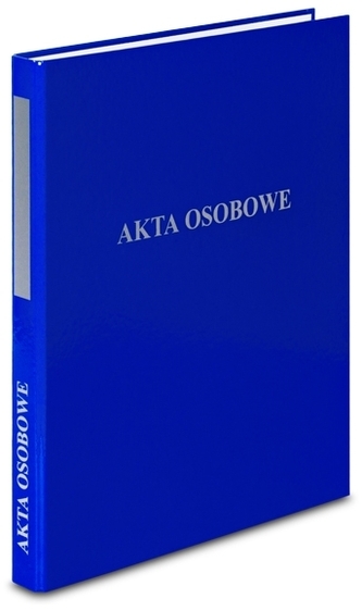Akta osobowe - segregator A4 2R 20 mm niebieskie, VauPe