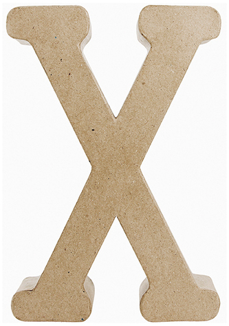 Litera fantazyjna "X" z masy papierowej AC417, Decopatch