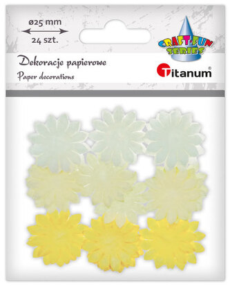 Kwiatki op. 24szt. 4cm papierowe 491213, Craft-Fun