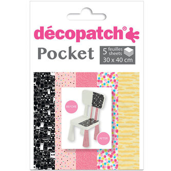 Papier do decoupage 5 ark. 30 x 40 cm kolekcja No. 29, Decopatch