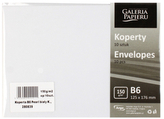 Koperta B6 Pearl biały K., 150g/m2, op. 10szt., Galeria Papieru