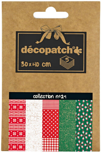 Papier do decoupage 5 ark. 30 x 40 cm kolekcja No. 24, Decopatch