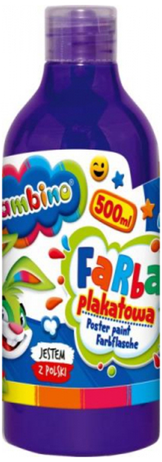 Farba plakatowa w butelce 500 ml. - fioletowa Bambino, St.Majewski