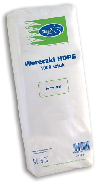 Woreczki HDPE 14/4x42 1000szt Stell