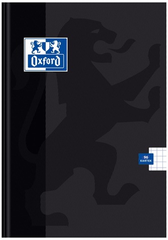 Brulion A5 96k 90g kratka Esse czarny, Oxford