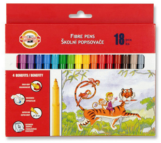 Flamastry 18-kol w op.kartonowym, Koh-I-Noor