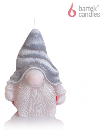 Świeca figurka Skrzat biały+szary, Bartek Candles