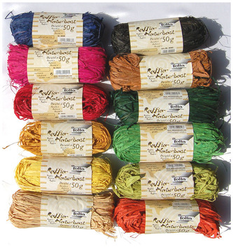 Rafia naturalna czarna op. 50g., Folia