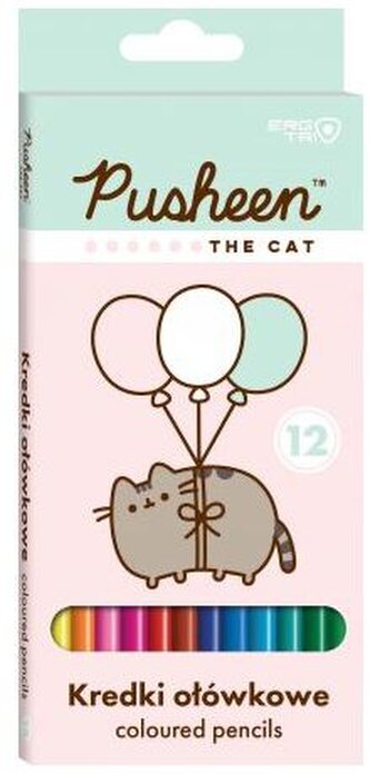 Kredki 12-kol. 18 cm Pusheen, St.Majewski