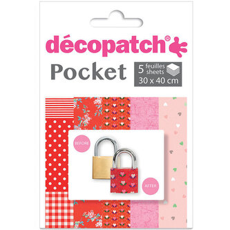 Papier do decoupage 5 ark. 30 x 40 cm kolekcja No. 28, Decopatch