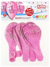 Balony Premium Hel Mam Już Roczek, różowe, 13" op. 5szt., GoDan