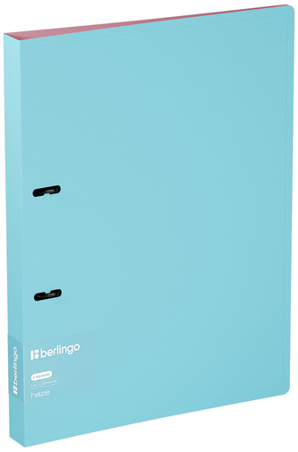 Segregator 2-ringowy Haze, 24mm, z wewnętrzną kieszonką, niebiesko-różowy, Berlingo