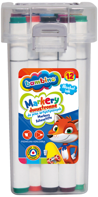 Markery dwustronne 12-kol. Bambino Standard, St.Majewski Markery dwustronne 12-kol. Bambino Standard, St.Majewski