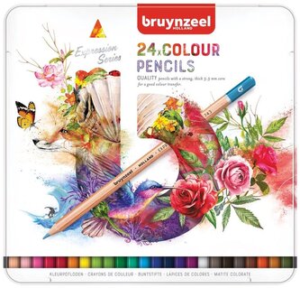 Kredki ołówkowe 24-kol. w metalowym pudełku Expression, Bruynzeel