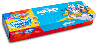 Farby plakatowe 12-kol. 20 ml Disney Kids Mickey Colorino, Patio