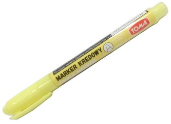 Marker kredowy z klipsem do czarnych tablic końc. 1.5 mm żółty 293-72, Toma
