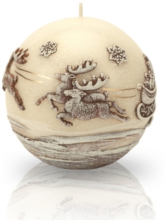 Świeca Renifer kula kość słoniowa, Bartek Candles