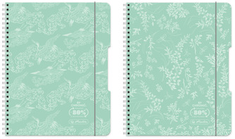 Brulion na spirali  B5 80k. Eco PP pastel mięta, Herlitz