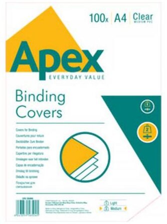 Okładka do bindowania A4 bezbarwna 0.20mm op. 100 ark., Apex