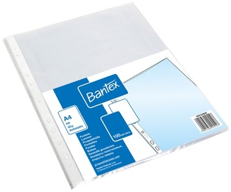 Koszulki do segregatora A4 40 mic groszkowe op. 100 szt. 124958, Bantex