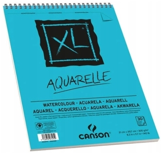 Blok do akwareli A4 20 k. 300g XL na spirali, Canson