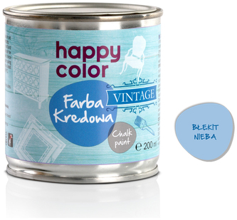 Farba kredowa Vintage, puszka 200ml Błękit nieba, Happy Color