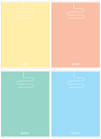 Zeszyt A4 80k kratka pastel Color blocking, Herlitz