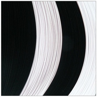 Paski do quillingu biało-czar. 420x3mm 200szt.