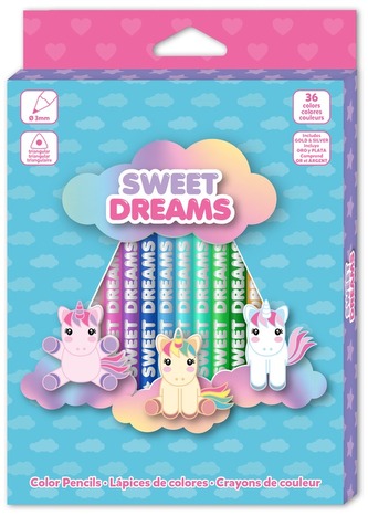 Kredki ołówkowe trójkątne 36-kol. Sweet Dreams, Kids