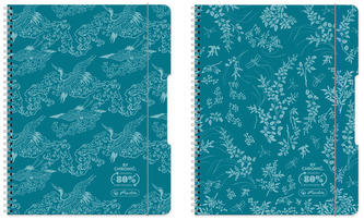 Brulion na spirali  A4 80k. Eco PP colors turkus, Herlitz
