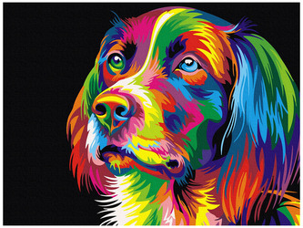 Numeromalowanie Classic 30x40 Kolorowa gracja pieska, iPicasso