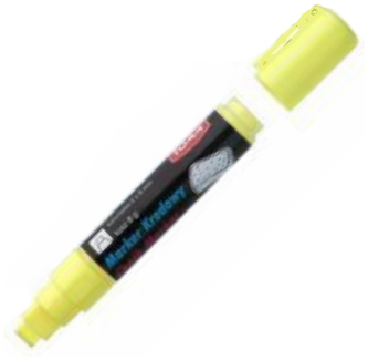 Marker kredowy końc. 8 x 15 mm żółty, 290, Toma