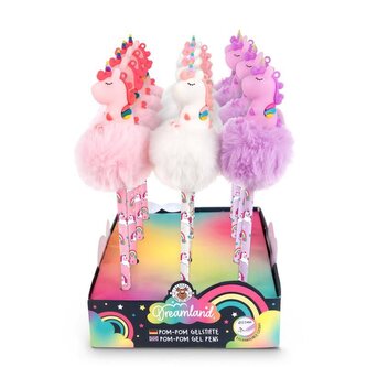 Długopis z pomponem Jednorożca Dreamland, Trendhaus