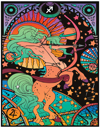 Kolorowanka welwetowa Zodiak Strzelec 29,7x21, Colorvelvet