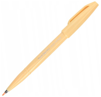 Pisak pędzelkowy do kaligrafii Brush Signe Pen F3 bladopomarańczowy, Pentel