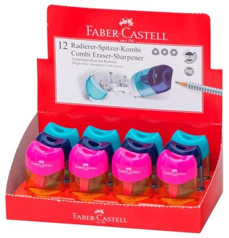 Temperówka pojedyńcza z gumką Combi mini, Faber-Castell