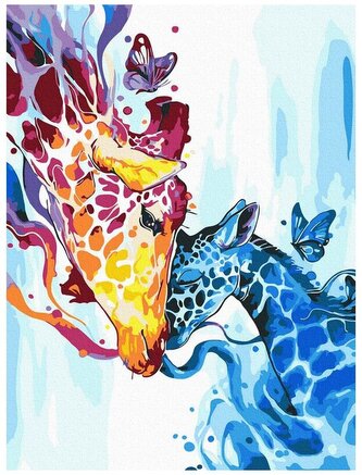 Numermoalowanie Classic 30x40 Kolorowe Żyrafy, iPicasso