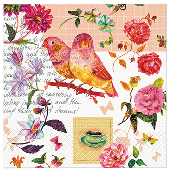 Serwetki 33x33cm Floral Poetry op. 20szt., Paw