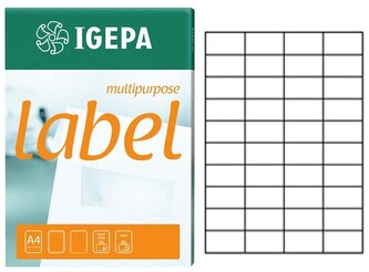 Etykiety 52.5x29.7mm 40x100ark., Igepa Label