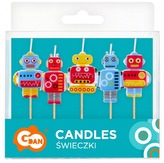Świeczki pikery Robot, op. 5 szt., GoDan
