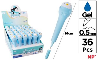 Długopis żelowy gniotek 0.5mm Pingwinek PE227-18, Main Paper