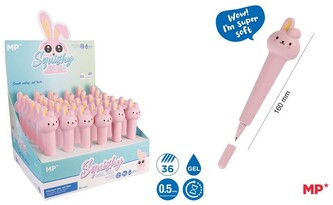Długopis żelowy gniotek 0.5mm Króliczek PE227-05, Main Paper