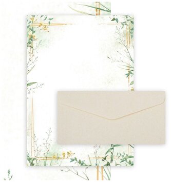 Papeteria A4 Łąka 20ark + DL Nature jasnobeżowy 10szt, Galeria Papieru