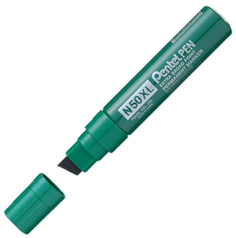 Marker permanentny N50XL zielony D, Pentel
