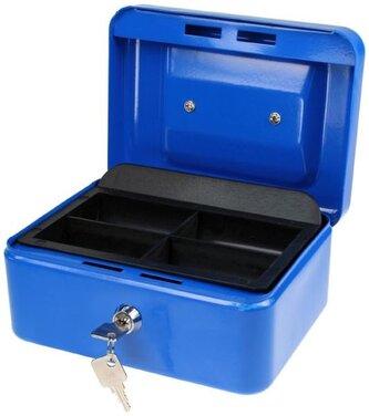 Kasetka metalowa 152x115x80mm K-150BL niebieska S, Titanum