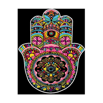 Kolorowanka welwetowa Dłoń Fatimy 47 x 35 cm, Colorvelvet